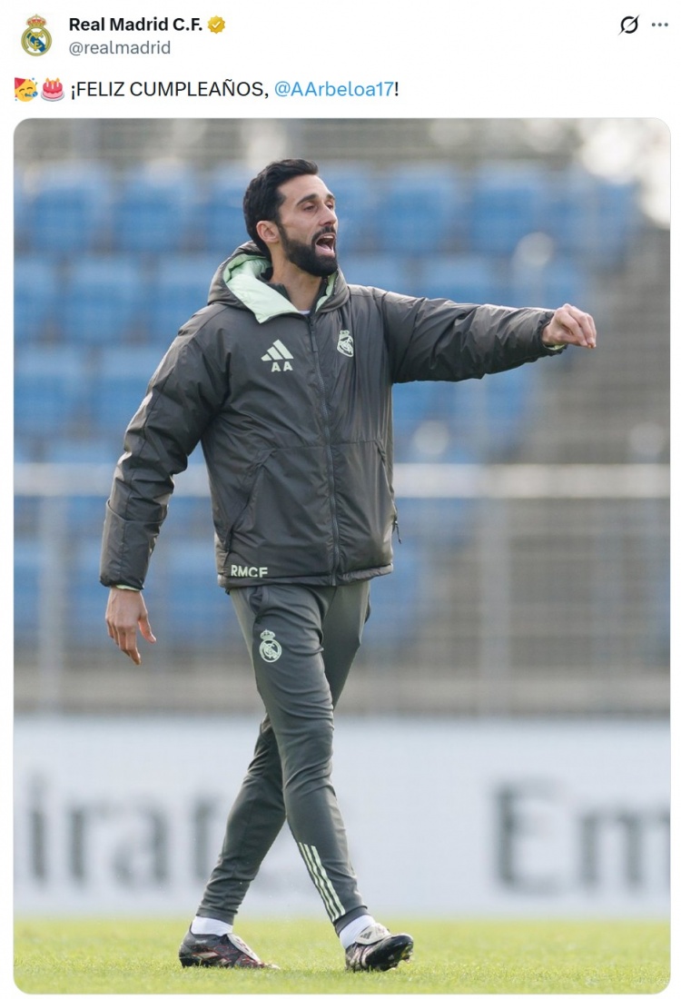 8868体育足球直播免费观看-皇马官方祝阿韦洛亚43岁生日快乐，今晚将迎来伯纳乌执教首秀